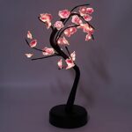 Tree Lamps for Home Decoration DIY Table Lamps String Lights Battery/USB Operated Night Lamp for Home Decor Items for Bedroom Diwali Decoration Lights (Pink Flower) - Image 9