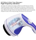 ACi Relax & Spin Tone Handheld Corded Electric Body Massager, Multicolour - Image 3