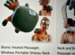 Shoulder Massager for Pain Relief | Deep Tissue Kneading Neck & Shoulder Massager with Heat | Portable Electric Body Massager for Back, Waist & Legs